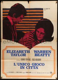 2p263 ONLY GAME IN TOWN Italian 1p '70 Elizabeth Taylor & Warren Beatty are in love in Las Vegas!