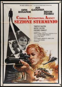 2p270 PERMISSION TO KILL Italian 1p '77 Dirk Bogarde & Ava Gardner, different Casaro art!