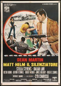 2p289 SILENCERS Italian 1p '66 different art of Dean Martin with machine gun + the Slaygirls!