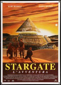 2p293 STARGATE Italian 1p '94 Roland Emmerich sci-fi, cool different pyramid art by Paolo Sestito!