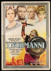 2p016 ATTACK OF THE NORMANS Italian 2p '62 art of Cameron Mitchell & top stars by Rodolfo Gasparri!