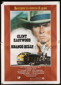 2p026 BRONCO BILLY Italian 2p '80 Clint Eastwood directs & stars, different train image!