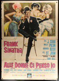 2p033 COME BLOW YOUR HORN Italian 2p '63 different art of Frank Sinatra by Symeoni, Neil Simon