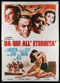 2p049 FROM HERE TO ETERNITY Italian 2p R60s Lancaster, Kerr, Sinatra, Reed, Clift, different art!