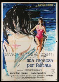 2p076 MISTRESS FOR THE SUMMER Italian 2p '60 different Ercole Brini art of sexy Pascale Petit!