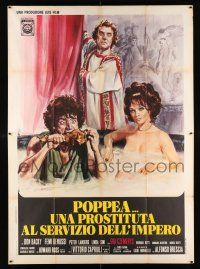 2p087 POPPEA: A PROSTITUTE IN SERVICE OF THE EMPEROR Italian 2p '72 great artwork by Tino Avelli!