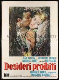 2p114 TIME OUT FOR LOVE Italian 2p '62 great romantic art of Jean Seberg by Donelli!