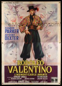 2p121 VALENTINO Italian 2p R60 different art of Anthony Dexter as Rudolph & sexy Eleanor Parker!