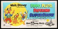2p008 GOOFY, PLUTO & DONALD DUCK SUPERSHOW Italian 3p '73 art of the famous Disney characters!