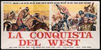 2p010 HOW THE WEST WAS WON Italian 3p R70s John Ford classic western epic, different art by Aller!