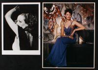 2r024 LOT OF 3 COLOR AND BLACK & WHITE REPRO OVERSIZED STILLS OF JOAN CRAWFORD, GENE TIERNEY, & TYRO