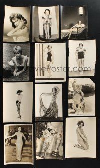 2r266 LOT OF 31 8X10 STILLS OF SEXY ACTRESSES '30s-60s wearing swimsuits, evening gowns & more!