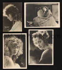 2r308 LOT OF 4 SIGNED 5X7 STILLS OF JACKIE SAUNDERS '10s-20s great images of the pretty actress!