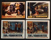 2r389 LOT OF 4 REPRO COLOR 8X10 STILLS FROM SON OF FRANKENSTEIN '80s title card & all the best LCs