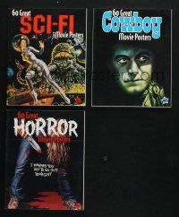 2r128 LOT OF 3 60 GREAT MOVIE POSTERS SOFTCOVER BOOKS BY BRUCE HERSHENSON '00s sci-fi & horror!