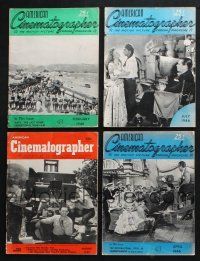 2r235 LOT OF 4 AMERICAN CINEMATOGRAPHER MAGAZINES '46-52 filled with great candid movie images!