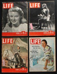 2r229 LOT OF 4 LIFE MAGAZINES WITH INGRID BERGMAN COVERS '40s-60s images from Joan of Arc & more!