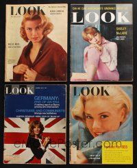 2r228 LOT OF 4 LOOK MAGAZINES '50s-60s Grace Kelly, Shirley MacLaine, Vanessa Redgrave & more!