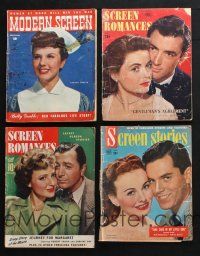 2r227 LOT OF 4 MAGAZINES '40s Deanna Durbin, Robert Young, Gregory Peck, Jeffrey Hunter & more!