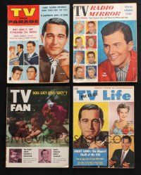 2r217 LOT OF 4 TV MAGAZINES '50s I Love Lucy, Perry Como, Pat Boone, Gale Storm & much more!