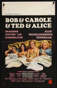 2s354 BOB & CAROL & TED & ALICE Belgian '69 Natalie Wood, Elliott Gould, Dyan Cannon, Robert Culp