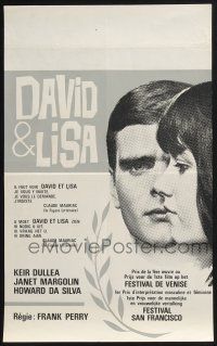 2s362 DAVID & LISA Belgian '63 Kier Dullea, Frank Perry mental hospital drama!