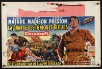 2s384 LAST FRONTIER Belgian '55 art of man of the forest Victor Mature, Anne Bancroft!