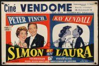 2s409 SIMON & LAURA Belgian '55 Peter Finch & Kay Kendall, a rollicking tale of a perfect couple!