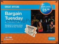 2s058 ODEON CINEMAS British quad '00s image of happy theater-goers enjoying bargain Tuesdays!