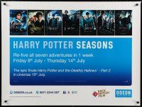 2s057 ODEON CINEMAS British quad '00s all seven Harry Potter adventures in one week!