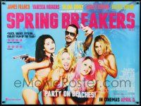 2s067 SPRING BREAKERS blue advance DS British quad '13 Harmony Korine, sexy girls in bikinis!