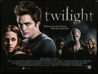 2s071 TWILIGHT DS British quad '08 Kristen Stewart & Robert Pattinson, sparkly vampires!