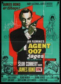 2s464 FROM RUSSIA WITH LOVE Danish '64 Wenzel art of Sean Connery as Ian Fleming's James Bond 007!
