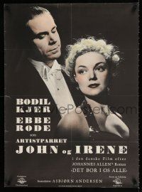 2s472 JOHN & IRENE Danish '50 romantic image of sexy Bodil Kjer, Ebbe Rode!