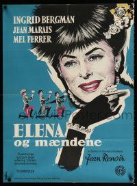 2s493 PARIS DOES STRANGE THINGS Danish '56 Elena et les hommes, Stilling art of Ingrid Bergman!