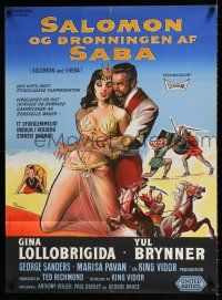 2s509 SOLOMON & SHEBA Danish '59 Yul Brynner with hair & super sexy Gina Lollobrigida!