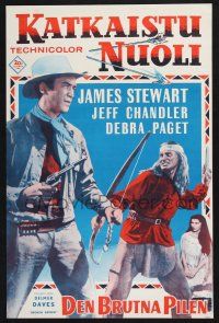 2s079 BROKEN ARROW Finnish R60s James Stewart rescuing sexy Debra Paget from Native American!