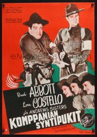 2s080 BUCK PRIVATES Finnish '41 Bud Abbott & Lou Costello, plus The Andrews Sisters!