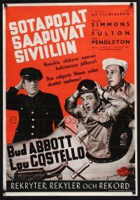 2s081 BUCK PRIVATES COME HOME Finnish '47 Bud Abbott & Lou Costello are back from the front!