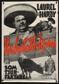 2s082 BULLFIGHTERS Finnish '45 wacky images of matador Stan Laurel & Oliver Hardy!