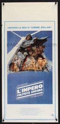 2s804 EMPIRE STRIKES BACK Italian locandina '80 George Lucas sci-fi classic, cool artwork by Jung!