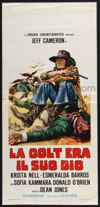2s815 LA COLT ERA IL SUO DIO Italian locandina '72 Tino Aller art of gunslinger Jeff Cameron!