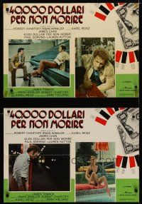 2s740 GAMBLER set of 8 Italian photobustas '75 gambler James Caan owes the mob $44,000!