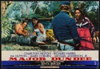 2s757 MAJOR DUNDEE set of 3 Eng Italian photobustas '65 Sam Peckinpah, Charlton Heston, Civil War!
