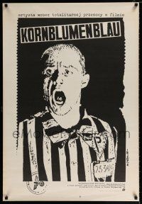 2s236 KORNBLUMENBLAU Polish 27x39 '89 Jakub Erol artwork of yelling prisoner!