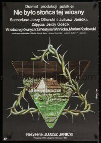 2s240 NIE BYLO SLONCA TEJ WIOSNY Polish 26x38 '84 WWII refugees, Erol artwork!