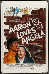 2t021 AARON LOVES ANGELA 1sh '75 Moses Gunn, Kevin Hooks, Irene Cara, blaxploitation romance!