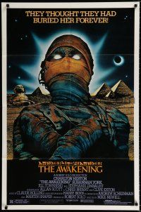2t062 AWAKENING 1sh '80 Charlton Heston, Egypt, they thought they had buried her forever!