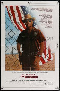 2t105 BORDER 1sh '82 art of Jack Nicholson as border patrol by M. Skolsky, Harvey Keitel