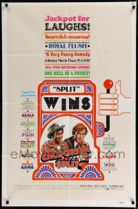 2t123 CALIFORNIA SPLIT style B 1sh '74 George Segal & Elliott Gould as pro poker players!